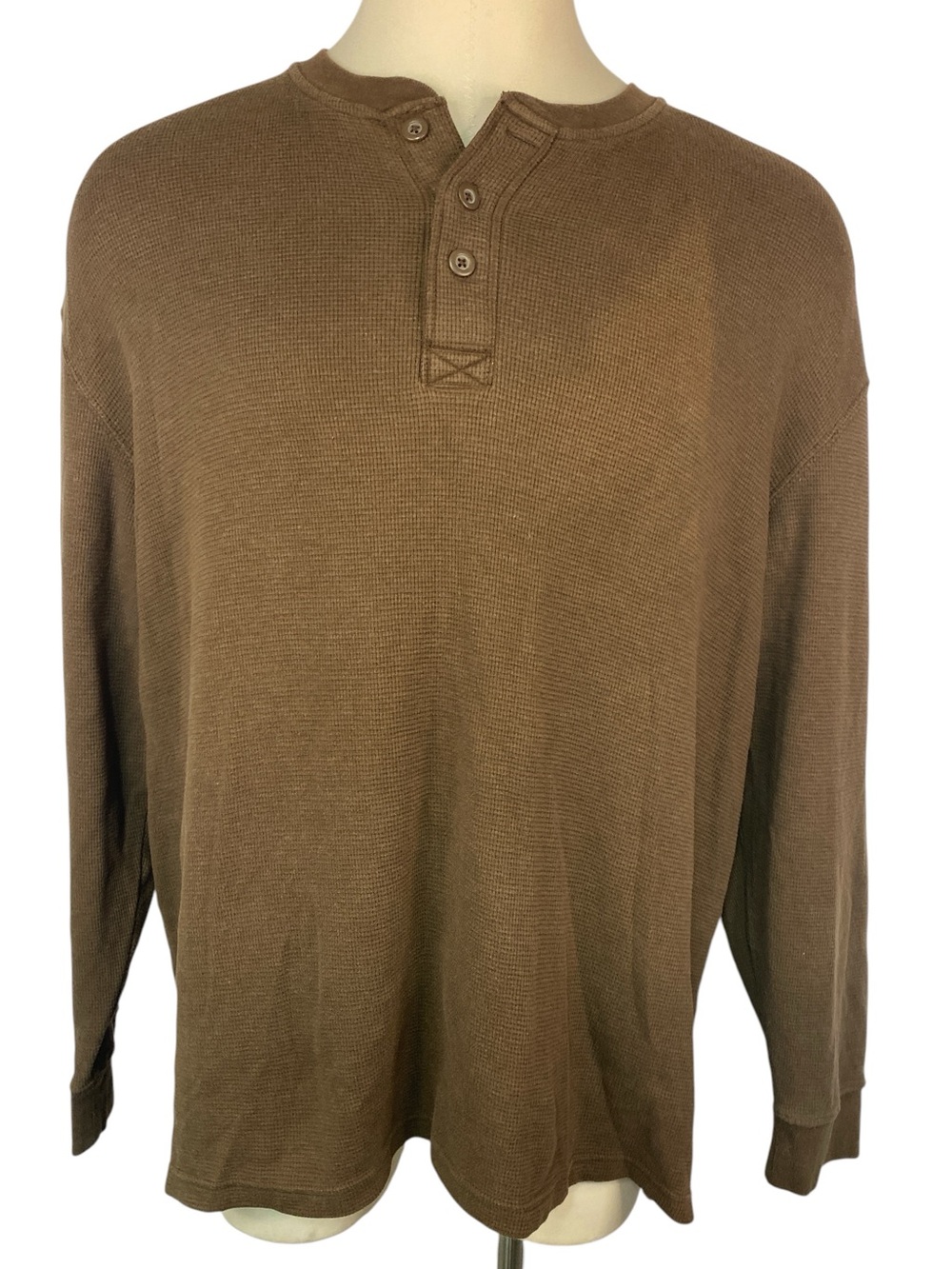 Red Head Brown Long-Sleeve Henley Thermal Shirt Men’s 2XL